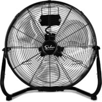 Simple Deluxe 20 Inch 3-Speed High Velocity Heavy Duty Metal Industrial Floor Fans Quiet for Home, Commercial, Residential, and Greenhouse Use, Outdoor Indoor, Black, 1-Pack