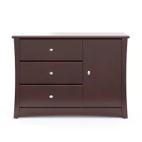 Storkcraft 03663-319 3-Drawer Crescent Espresso Combo Dresser