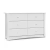 Storkcraft 03666-301 6-Drawer Crescent White Dresser