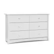Storkcraft 03666-301 6-Drawer Crescent White Dresser