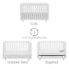 Storkcraft 04610-601 Beckett White 3In1 Convertible Crib