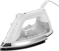 Sunbeam, White, GCSBC Classic 1200 Watt Mid-size Anti-Drip Non-Stick Soleplate Iron Steam/Vertical Shot feature and 8' 360-degree Swivel Cord, Clear, GCSBCL-317-000