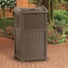 Suncast GHW1732 Resin Wicker Trash Hideaway