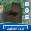 Suncast GHW1732 Resin Wicker Trash Hideaway