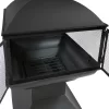 Sunnydaze Decor  57-in H x 22-in D x 22-in W Black Steel Chiminea (KF-607)
