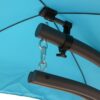 Sunnydaze Decor CHL-TEAL Black Metal Frame Hanging Chaise Lounge Chair(s) with Blue Sling Seat