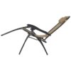 Sunnydaze Decor DL-016 2 Black Metal Frame Stationary Zero Gravity Chair(s) with Tan Sling Seat