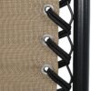Sunnydaze Decor DL-016 2 Black Metal Frame Stationary Zero Gravity Chair(s) with Tan Sling Seat