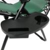 Sunnydaze Decor DL-748 2 Black Metal Frame Stationary Zero Gravity Chair(s) with Green Sling Seat