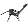 Sunnydaze Decor DL-922 2 Black Metal Frame Stationary Zero Gravity Chair(s) with Brown Sling Seat
