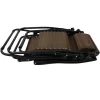 Sunnydaze Decor DL-922 2 Black Metal Frame Stationary Zero Gravity Chair(s) with Brown Sling Seat