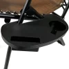 Sunnydaze Decor DL-922 2 Black Metal Frame Stationary Zero Gravity Chair(s) with Brown Sling Seat