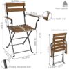 Sunnydaze Decor DMR-738 2 Black Metal Frame Stationary Dining Chair(s) with Slat Seat
