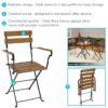 Sunnydaze Decor DMR-738 2 Black Metal Frame Stationary Dining Chair(s) with Slat Seat