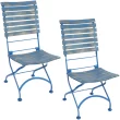 Sunnydaze Decor DMR-851 2 Blue Metal Frame Stationary Dining Chair(s) with Slat SeatSunnydaze Decor DMR-851 2 Blue Metal Frame Stationary Dining Chair(s) with Slat Seat