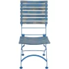 Sunnydaze Decor DMR-851 2 Blue Metal Frame Stationary Dining Chair(s) with Slat Seat