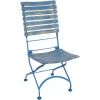 Sunnydaze Decor DMR-851 2 Blue Metal Frame Stationary Dining Chair(s) with Slat Seat