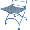 Sunnydaze Decor DMR-851 2 Blue Metal Frame Stationary Dining Chair(s) with Slat Seat