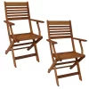 Sunnydaze Decor 2 Brown Wood Frame Stationary Dining Chair(s) with Slat Seat