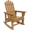 Sunnydaze Decor IEO-600 Brown Wood Frame Adirondack Chair(s) with Solid Seat