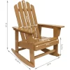 Sunnydaze Decor IEO-600 Brown Wood Frame Adirondack Chair(s) with Solid Seat