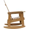 Sunnydaze Decor IEO-600 Brown Wood Frame Adirondack Chair(s) with Solid Seat