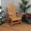 Sunnydaze Decor IEO-600 Brown Wood Frame Adirondack Chair(s) with Solid Seat