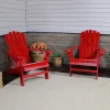 Sunnydaze Decor IEO-878-2PK 2 Red Wood Frame Stationary Adirondack Chair(s) with Slat Seat