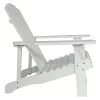 Sunnydaze Decor IEO-885-2PK 2 White Wood Frame Stationary Adirondack Chair(s) with Slat Seat