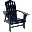 Sunnydaze Decor IEO-892 Navy Blue Wood Frame Stationary Adirondack Chair(s) with Solid Seat