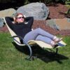 Sunnydaze Decor JON-596 2 Gray Metal Frame Chaise Lounge Chair(s) with Off-white Sling Seat Sunnydaze Decor JON-596 2 Gray Metal Frame Chaise Lounge Chair(s) with Off-white Sling Seat