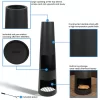 Sunnydaze Decor KF-591 49.25-in H x 14.25-in D x 14.25-in W Black Steel Chiminea