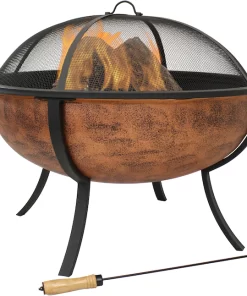 Sunnydaze Decor NB-550 32.25-in W Copper Steel Wood-Burning Fire Pit