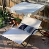 Sunnydaze Decor PL-618 Grey Metal Frame Stationary Chaise Lounge Chair(s) with Solid Seat Sunnydaze Decor PL-618 Grey Metal Frame Stationary Chaise Lounge Chair(s) with Solid Seat