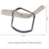 Sunnydaze Decor PL-694 2 Gray Metal Frame Chaise Lounge Chair(s) with Off-white Sling Seat