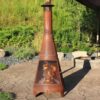 Sunnydaze Decor RCM-504 70-in H x 23.5-in D x 23.5-in W Orange Steel Chiminea