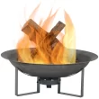 Sunnydaze Decor RCM-LG526 23.75-in W Silver Cast Iron Wood-Burning Fire Pit