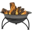 Sunnydaze Decor RCM-LG652 24-in W Grey Cast Iron Wood-Burning Fire Pit
