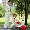TOBBI 6-Volt 3 in 1 Kids Ride On Car Electric Robot Buggy Toy Vehicle with Remote Control, Red (TH17A0751-T01)