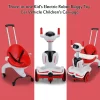 TOBBI 6-Volt 3 in 1 Kids Ride On Car Electric Robot Buggy Toy Vehicle with Remote Control, Red (TH17A0751-T01)