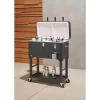 TRINITY TXKPGR-0809 80 qt Detachable Tub Foosball Cooler w Cover Gray