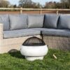 Teamson Home HR17501AB 20.87-in W Light Grey Magnesium Oxide Wood-Burning Fire Pit