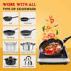 Techwood Hot Plate Electric Stove Single Burner Countertop Infrared Ceramic Cooktop, 1500W Timer and Touch Control, Portable Compatible All Cookware, Ceramic Glass & Stainless Steel Easy to Clean
