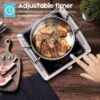 Techwood Hot Plate Electric Stove Single Burner Countertop Infrared Ceramic Cooktop, 1500W Timer and Touch Control, Portable Compatible All Cookware, Ceramic Glass & Stainless Steel Easy to Clean
