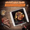Techwood Hot Plate Electric Stove Single Burner Countertop Infrared Ceramic Cooktop, 1500W Timer and Touch Control, Portable Compatible All Cookware, Ceramic Glass & Stainless Steel Easy to Clean