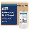 Tork HB9201 Handi-Size Perforated Paper Towel, White, Universal, 2-Ply, Case of 30 Rolls, 120 per Roll, 3,600 Towels