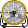 Tornado 24 Inch High Velocity Heavy Duty Tilt Metal Drum Fan Yellow Commercial, Industrial Use 3 Speed 8540 CFM 1 3 HP 8 FT Cord UL Safety Listed