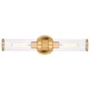 VAXCEL W0390 Levitt 19.25-in 2-Light Satin Brass Modern Contemporary Vanity Light Bar