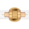 VAXCEL W0390 Levitt 19.25-in 2-Light Satin Brass Modern Contemporary Vanity Light Bar