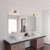 VAXCEL W0390 Levitt 19.25-in 2-Light Satin Brass Modern Contemporary Vanity Light Bar